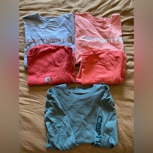 Youth Carhartt Pocket Tee Logo Tee and Long Sleeve